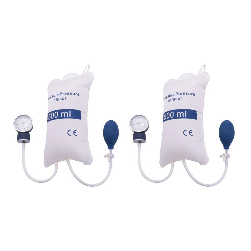 2X Infusion Pump Pressure Bag 500Ml With Gauge And Hand Pump Ball Reusable Pressure Infusion Bag
2X Infusion Pump Pressure Bag 500Ml With Gauge And Hand Pump Ball Reusable Pressure Infusion Bag