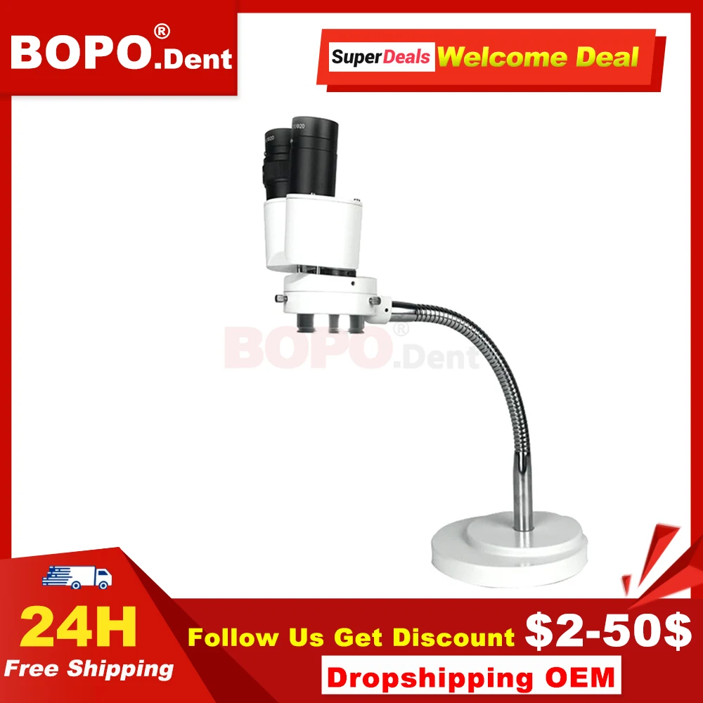 8X Stereo Microscope with LED Light Binocular Stereo Microscope Adjustable Hose for Dentist Oral Soldering PCB Repair Tool RX-6D
8X Stereo Microscope with LED Light Binocular Stereo Microscope Adjustable Hose for Dentist Oral Soldering PCB Repair Tool RX-6D