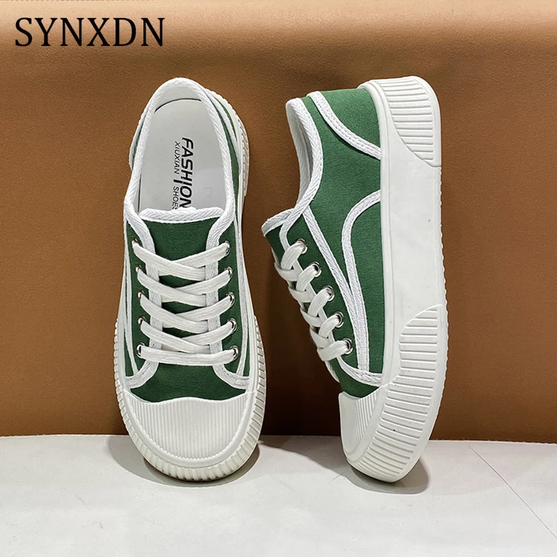 Кеды SYNXDN женские на платформе, Вулканизированная плоская толстая подошва, кроссовки, простой стиль, повседневная обувь, весна-лето
Кеды SYNXDN женские на платформе, Вулканизированная плоская толстая подошва, кроссовки, простой стиль, повседневная обувь, весна-лето
