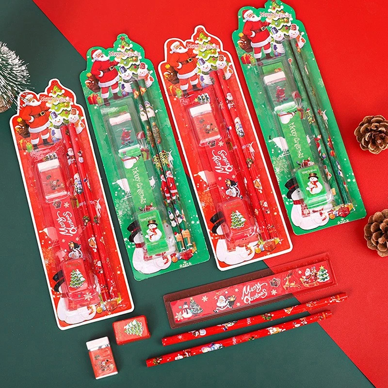 5Pcs/set Christmas Series Kids Stationery Students Ruler Pencil Eraser Pencil Sharpener Kit School Rewards Supplies Wholesale
5Pcs/set Christmas Series Kids Stationery Students Ruler Pencil Eraser Pencil Sharpener Kit School Rewards Supplies Wholesale
