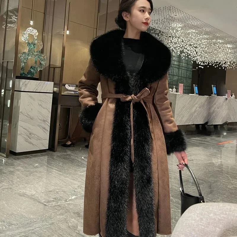 Faux Fur Coat Women 2022 Winter New Fashion Slim Imitation Fox Fur Collar Jacket Female Large Size Long Thick Warm Parkas
Faux Fur Coat Women 2022 Winter New Fashion Slim Imitation Fox Fur Collar Jacket Female Large Size Long Thick Warm Parkas