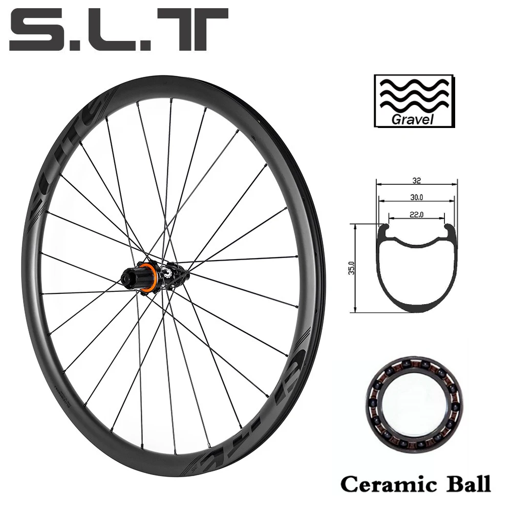 ELITEWHEELS SLT GRAVEL Carbon Wheelset Ceramic Bearing Disc Brake Cyclocross 700C Wheels Center Lock SHIMANO XDR Hub 35x32mm Rim
ELITEWHEELS SLT GRAVEL Carbon Wheelset Ceramic Bearing Disc Brake Cyclocross 700C Wheels Center Lock SHIMANO XDR Hub 35x32mm Rim