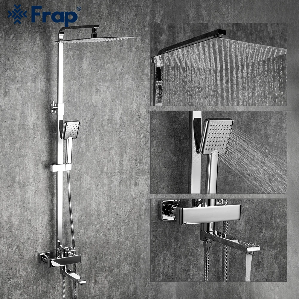 

FRAP bathroom shower faucet set bathtub faucets shower mixer tap Bath Shower taps rainfall shower head set mixer torneira
