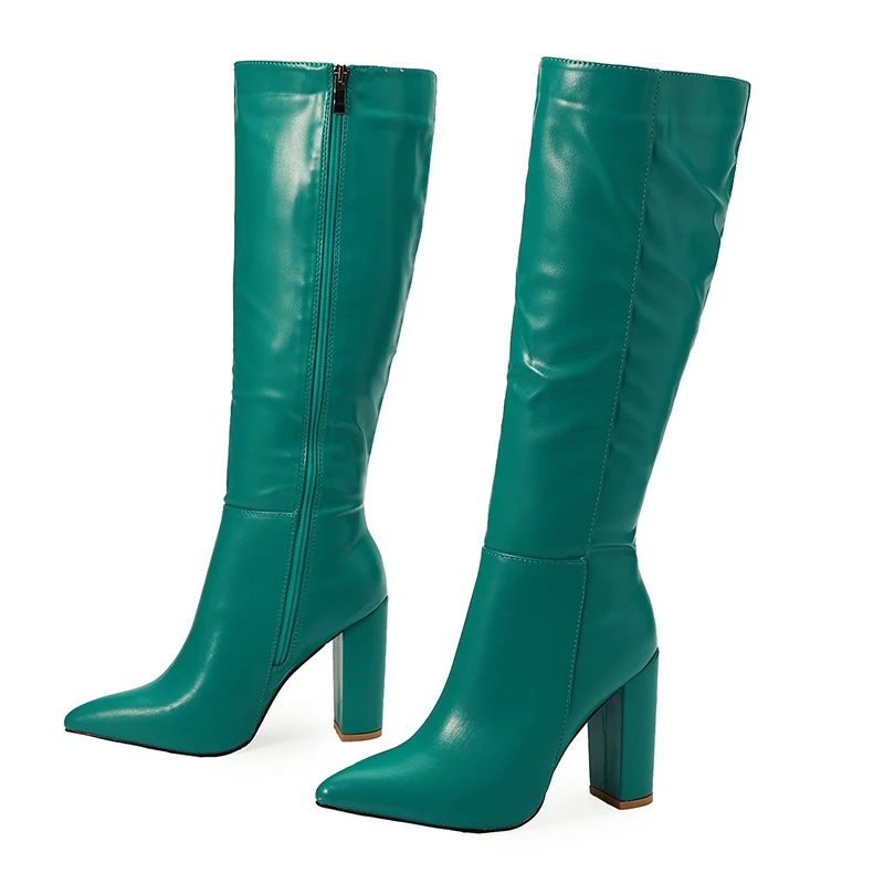 New Fashion Boots Women Shoes PU Solid Color Pointed Toe Thick Knee-length Side Zipper Fashion Party Outdoor Street Boots KC022
New Fashion Boots Women Shoes PU Solid Color Pointed Toe Thick Knee-length Side Zipper Fashion Party Outdoor Street Boots KC022