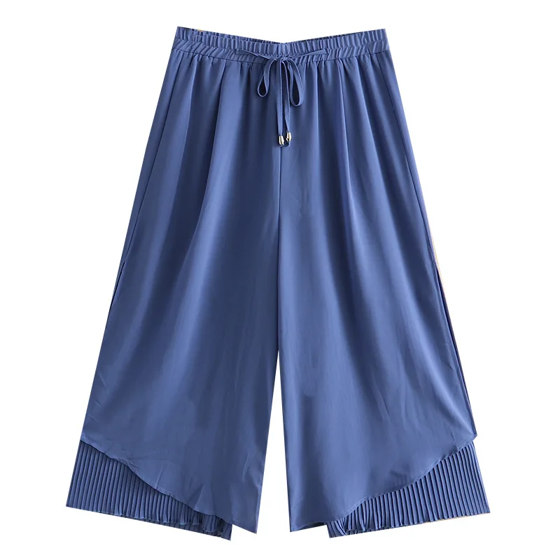 Plus Size Wide Leg Pants Women Clothing Fashion Double Layer Chiffon Ankle-Length Bottoms Casual Pleated Curve Trousers Summer
Plus Size Wide Leg Pants Women Clothing Fashion Double Layer Chiffon Ankle-Length Bottoms Casual Pleated Curve Trousers Summer