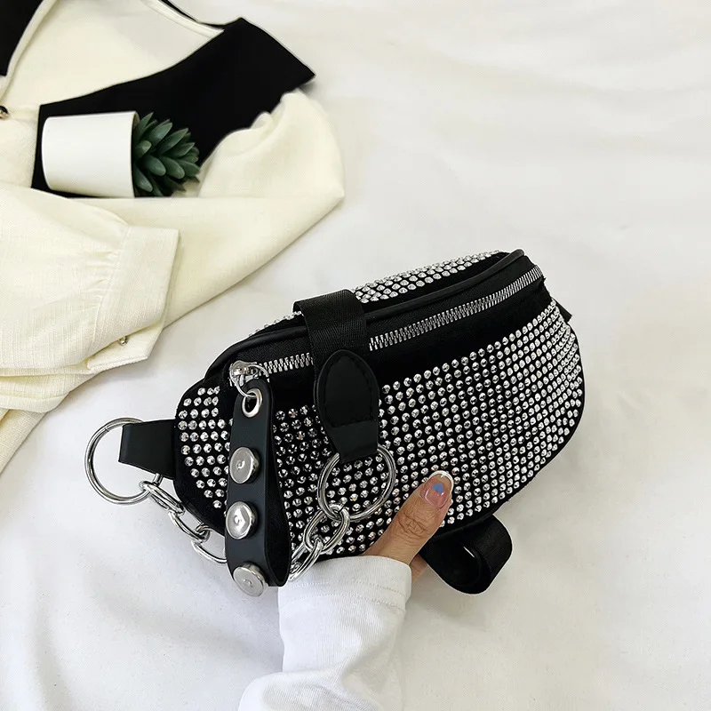 Womens Fashion Waist Belt Bag Rhinestone Diamonds Luxury Designer Bag Shoulder Crossbody Shoping Bag Handbag Purse
Womens Fashion Waist Belt Bag Rhinestone Diamonds Luxury Designer Bag Shoulder Crossbody Shoping Bag Handbag Purse