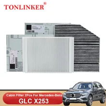 TONLINKER Cabin Filter For Mercedes Benz GLC X253 2015-2022 GLC 200 250 300 220d 250d 300d 350e 43 63 S A2058350147 A1668300218