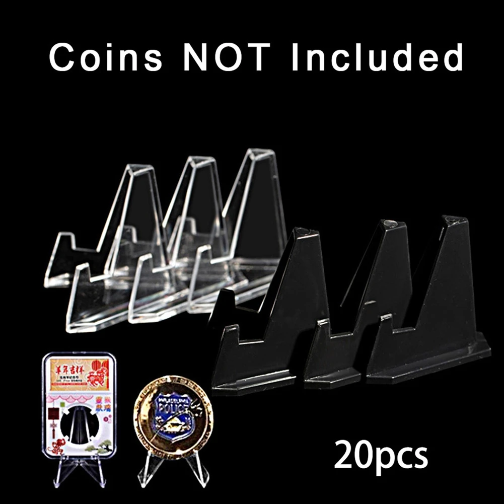 20pcs Clear Plastic Coin Display Stand Holders Small Easel Rack Pokemon Card Commemorative Challenge Coin Capsule Holder
20pcs Clear Plastic Coin Display Stand Holders Small Easel Rack Pokemon Card Commemorative Challenge Coin Capsule Holder