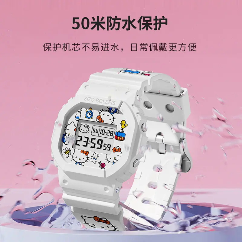 Kawaii Sanrio cartoon anime HelloKitty melody watch high-value student small square cute sports electronic watch holiday gift
Kawaii Sanrio cartoon anime HelloKitty melody watch high-value student small square cute sports electronic watch holiday gift