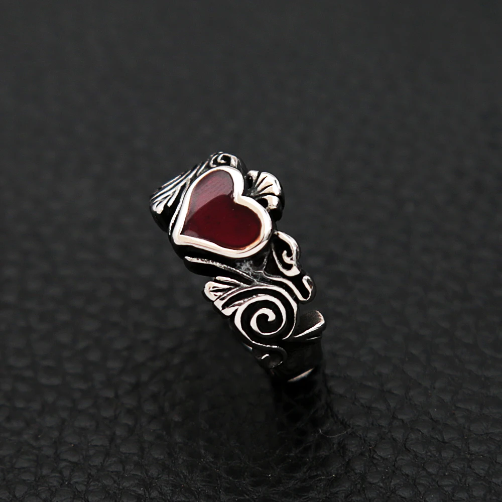 Vintage Red Stone Ring For Men Punk Stainless Steel Unique Heart Ring For Women Couples Fashion Jewelry Gift Dropshipping
Vintage Red Stone Ring For Men Punk Stainless Steel Unique Heart Ring For Women Couples Fashion Jewelry Gift Dropshipping