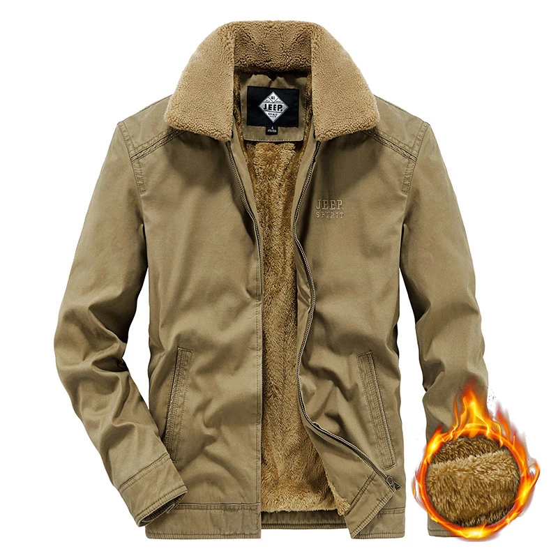Autumn Winter Jacket Men Fleece Thick Warm Military Jacket Turn Down Collar Windbreaker Men Clothing Casual Cotton Coat Men
Autumn Winter Jacket Men Fleece Thick Warm Military Jacket Turn Down Collar Windbreaker Men Clothing Casual Cotton Coat Men