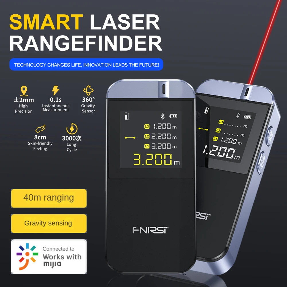 FNIRSI IR40 Smart Laser Rangefinder 40M Laser Tape Measure Digital Distance Meter Metro Laser Digital Accurate APP To Draw Laser
FNIRSI IR40 Smart Laser Rangefinder 40M Laser Tape Measure Digital Distance Meter Metro Laser Digital Accurate APP To Draw Laser