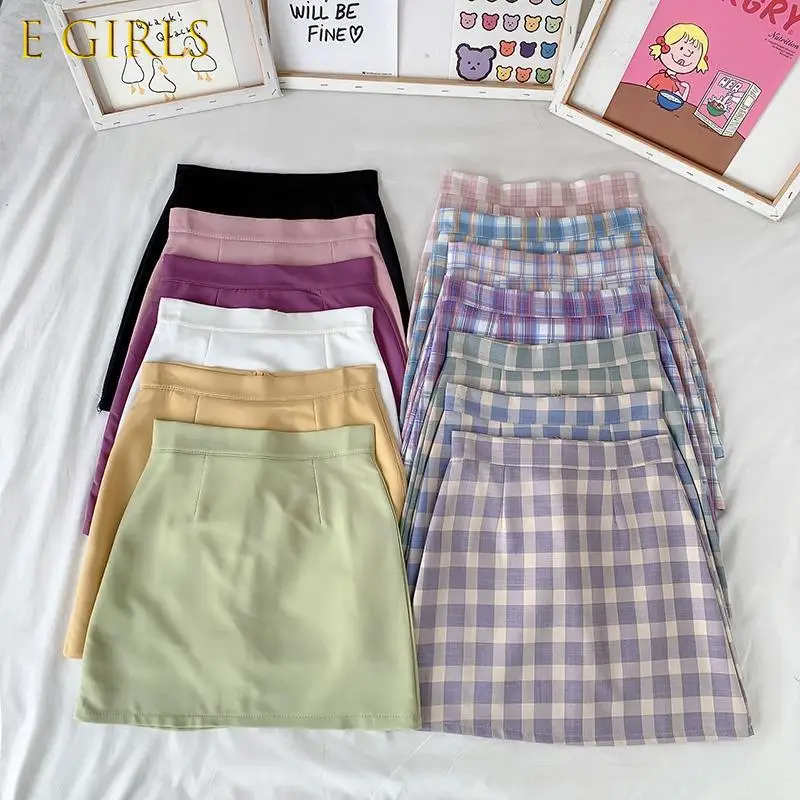 E GIRLS Skirts Women High Waist Plaid Sweet Female Kawaii Girls Elegant Korean Style Wrap Hip Mini Trendy All-match Hot Sale
E GIRLS Skirts Women High Waist Plaid Sweet Female Kawaii Girls Elegant Korean Style Wrap Hip Mini Trendy All-match Hot Sale