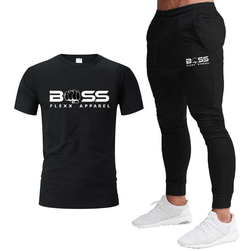 Men's Track suit Two together Summer Men Set Fitness Run Run Suits Short Sleeve T Shirt + trousers Quick Drying 2 Piece Set
Men's Track suit Two together Summer Men Set Fitness Run Run Suits Short Sleeve T Shirt + trousers Quick Drying 2 Piece Set