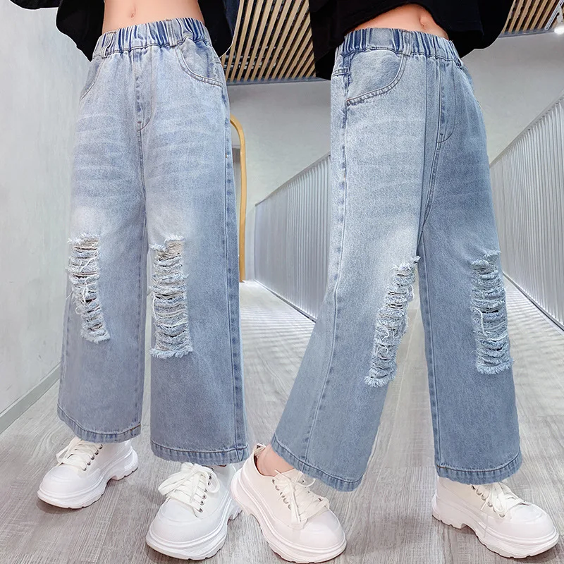 2022 Summer Mid-Waist Jeans Cotton Solid Color One-Piece Korean Spring Autumn Ripped Jeans Kids Clothes Denim Blue Girls Pants
2022 Summer Mid-Waist Jeans Cotton Solid Color One-Piece Korean Spring Autumn Ripped Jeans Kids Clothes Denim Blue Girls Pants