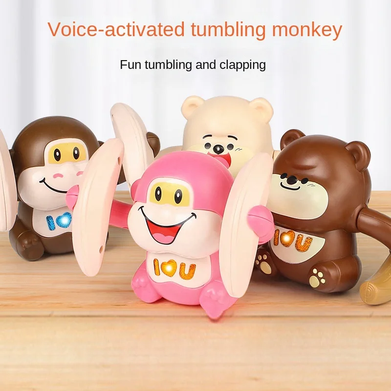 Funny electric Rolling monkey puzzle sound light electric tumbling monkey boy girl baby crawling somersault monkey bear toy
Funny electric Rolling monkey puzzle sound light electric tumbling monkey boy girl baby crawling somersault monkey bear toy