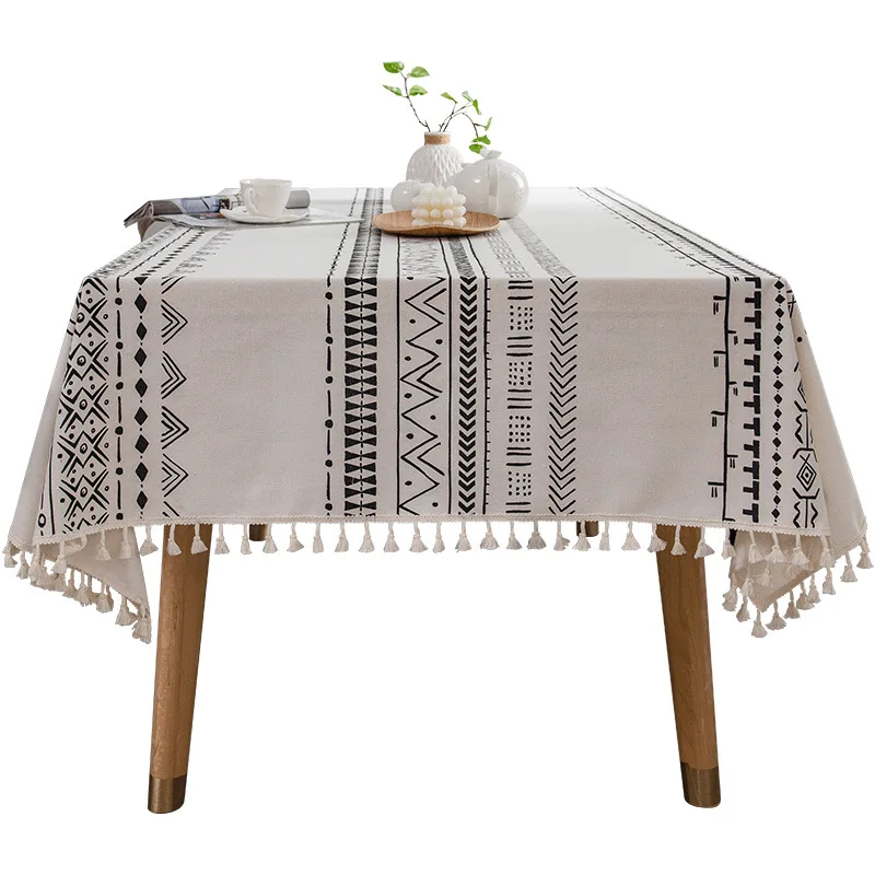 Bohemian Tablecloth Cotton Linen Fabric Ethnic Style Rectangular Tassel Meal Bed&Breakfast Waterproof Oil-Proof Household Hotel
Bohemian Tablecloth Cotton Linen Fabric Ethnic Style Rectangular Tassel Meal Bed&Breakfast Waterproof Oil-Proof Household Hotel