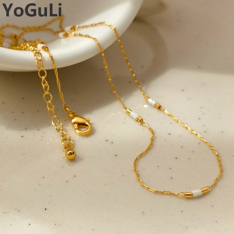 Trendy Jewelry One Layer High Quality Copper Metal Gold Color Chain Necklace For Women Female Party Wedding Gift Hot Sale
Trendy Jewelry One Layer High Quality Copper Metal Gold Color Chain Necklace For Women Female Party Wedding Gift Hot Sale
