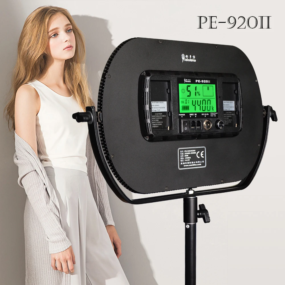 Yidoblo PE-920II Bi-color Ultra slim Continuous Soft LED Photography Lighting Panel 2.4G Remote Control LCD Screen Studio Lamp
Yidoblo PE-920II Bi-color Ultra slim Continuous Soft LED Photography Lighting Panel 2.4G Remote Control LCD Screen Studio Lamp