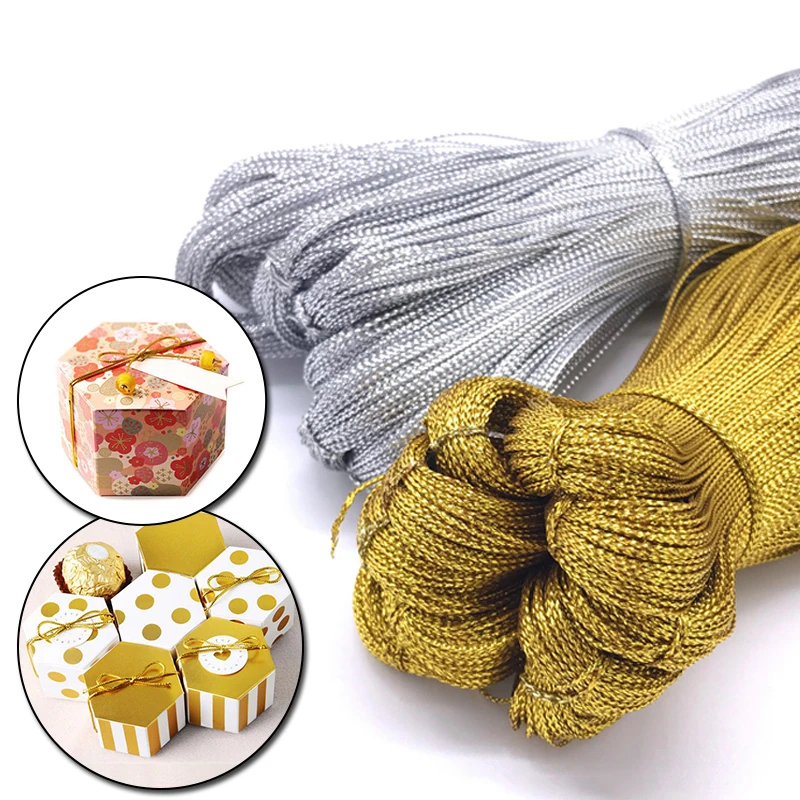 100m Rope Gold Silver Glitter Cord Gifts Packing String Thread DIY Making Braid Bracelet Price Tag Crafts Decor Label Lanyard
100m Rope Gold Silver Glitter Cord Gifts Packing String Thread DIY Making Braid Bracelet Price Tag Crafts Decor Label Lanyard