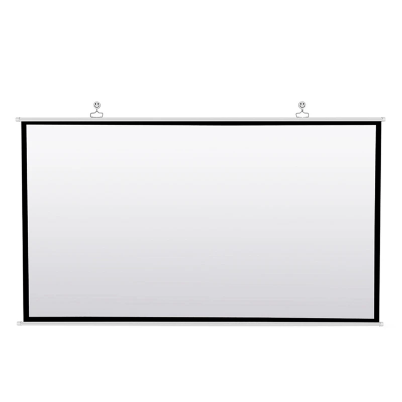 

Top Deals 2X Portable Projector Screen For Home Theater Outdoor HD White Foldable Anti-Crease (72Inch)