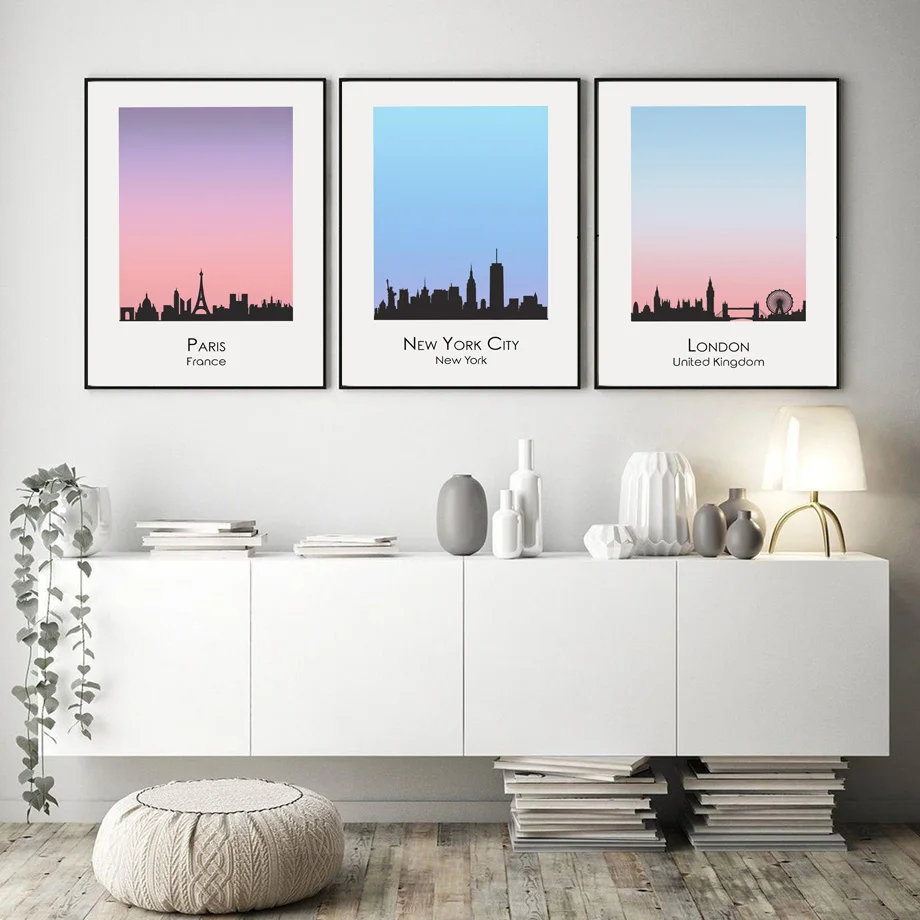 Paris Chicago Sydney Skyline Silhouette Wall Art Canvas Painting Nordic Posters And Prints Wall Pictures For Living Room Decor
Paris Chicago Sydney Skyline Silhouette Wall Art Canvas Painting Nordic Posters And Prints Wall Pictures For Living Room Decor