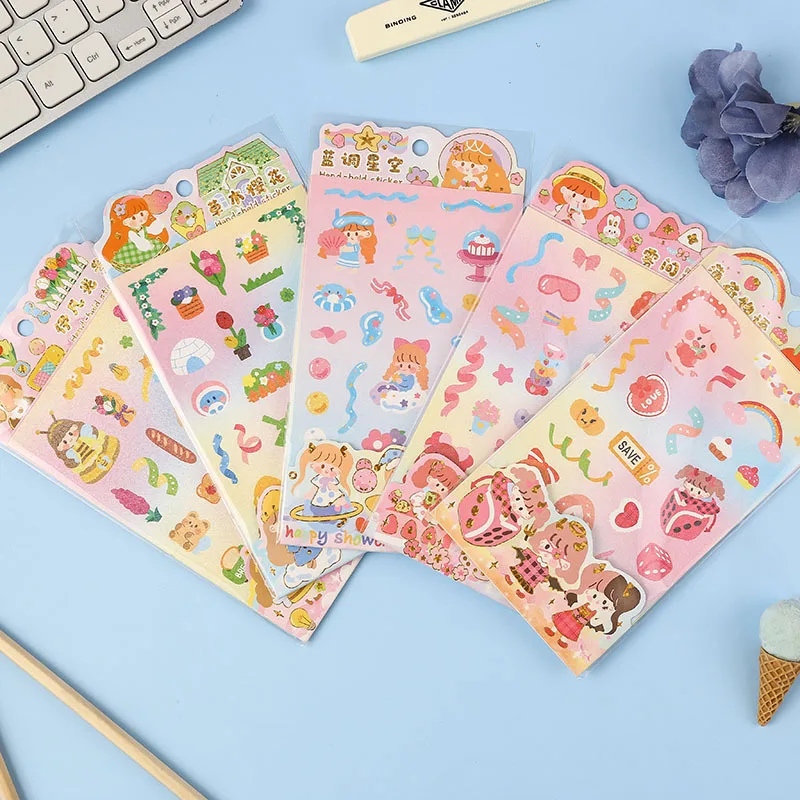 Xiaobei Ribbon 4 SheetsSparkling Primary School Students Cartoon Hand Account Material Decorative Stickers DIY Toy Kawaii Gift
Xiaobei Ribbon 4 SheetsSparkling Primary School Students Cartoon Hand Account Material Decorative Stickers DIY Toy Kawaii Gift