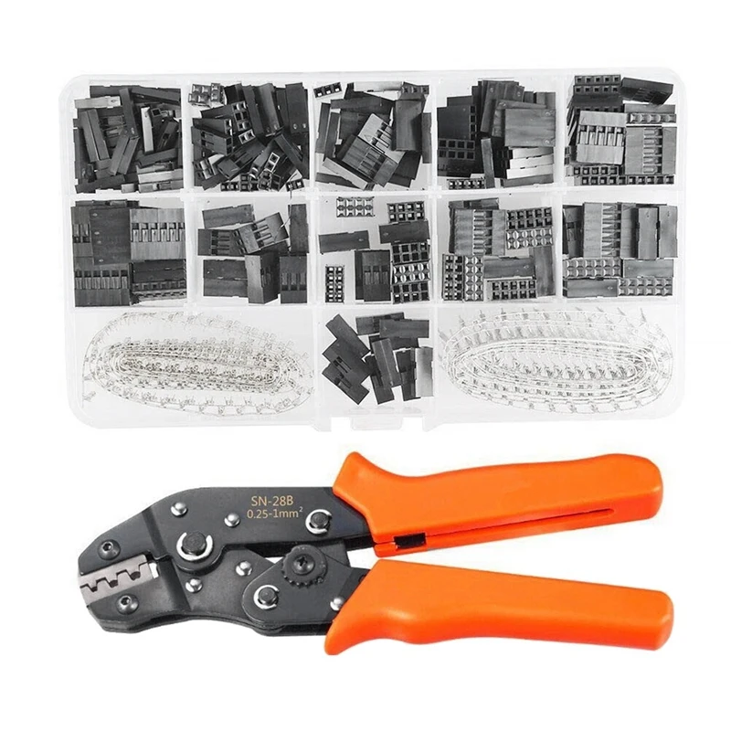 620Pcs Dupont Connector Kit With Wire Crimper Plier 2.54Mm Pitch 1/2/3/4/5/6 Pin JST SM And 2.54 Mm JST XH Male/Female
620Pcs Dupont Connector Kit With Wire Crimper Plier 2.54Mm Pitch 1/2/3/4/5/6 Pin JST SM And 2.54 Mm JST XH Male/Female