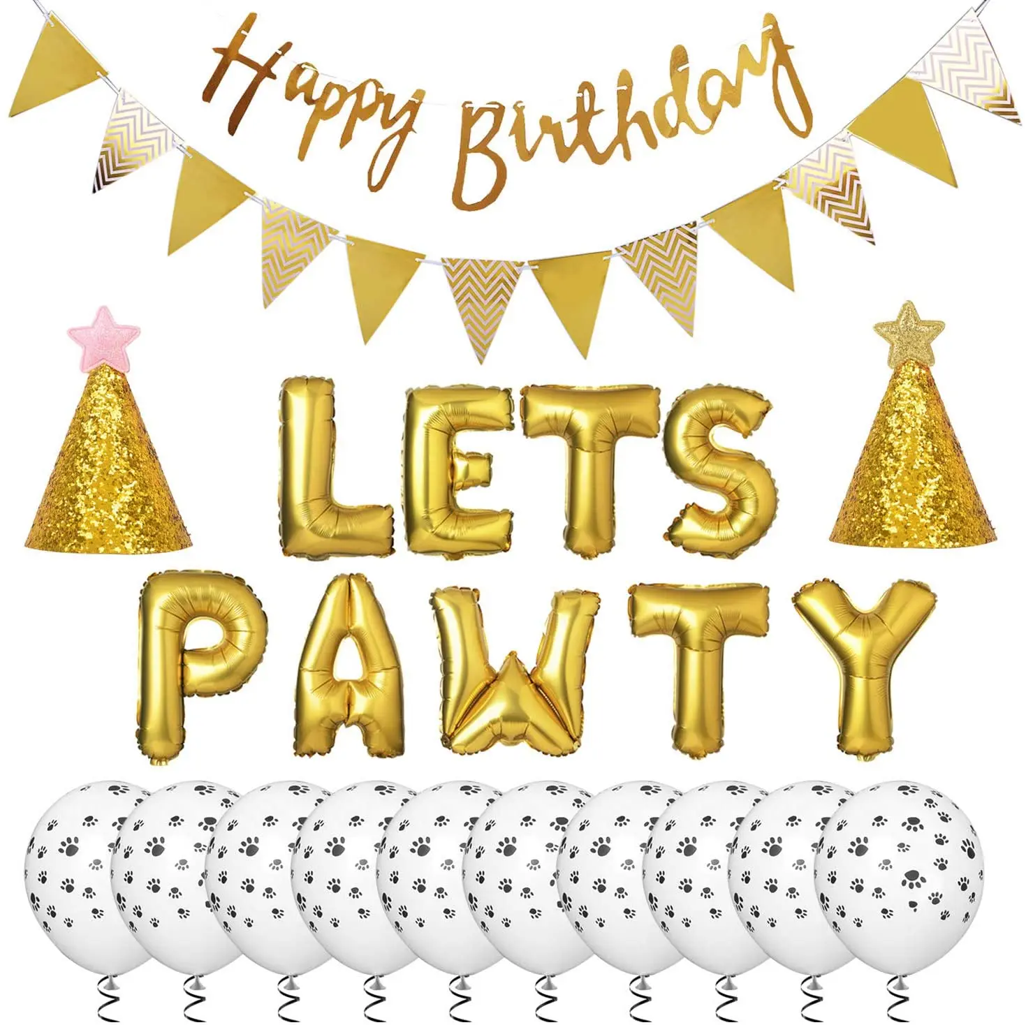 Dog Birthday Party Supplies Dog Cat Balloons Birthday Hat Happy Birthday Banner Foil Balloons Lets Pawty Balloon DIY Decorations
Dog Birthday Party Supplies Dog Cat Balloons Birthday Hat Happy Birthday Banner Foil Balloons Lets Pawty Balloon DIY Decorations