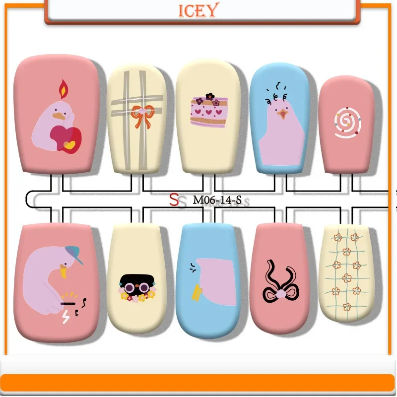 Icey Beauty Happy Турция Пресс на ногтях Мультфильм в доспехах Симпатичная готовая
