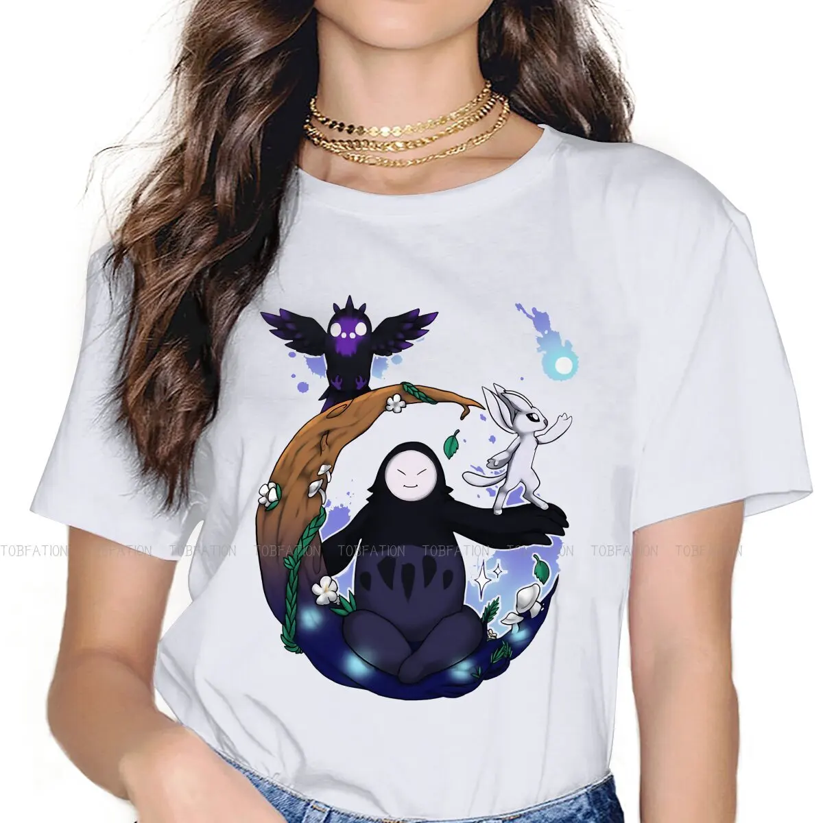 Forest Animal Female Shirts Ori and The Blind Forest Vintage Women Top Harajuku Casual Feminine Blusas 
Forest Animal Female Shirts Ori and The Blind Forest Vintage Women Top Harajuku Casual Feminine Blusas