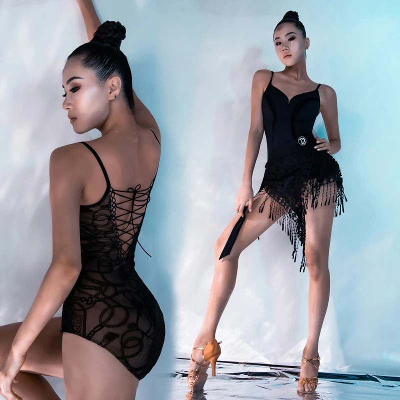 Summer Latin Dance Leotards Adult Women Sexy Rumba Dance Costume Lace-Up Backless Black Tops Latin Performance Clothing BL8531
Summer Latin Dance Leotards Adult Women Sexy Rumba Dance Costume Lace-Up Backless Black Tops Latin Performance Clothing BL8531