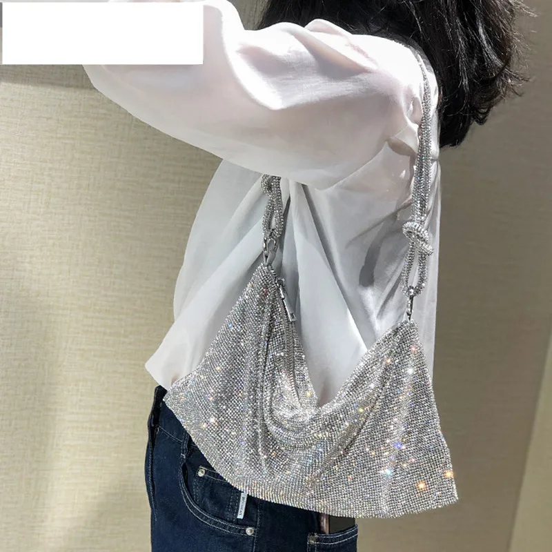 Handmade Evening Clutch Bag Rhinestones silver Shiny Crystal Wedding Purses and Handbag Luxury Diamonds Shoulder Bag Purse
Handmade Evening Clutch Bag Rhinestones silver Shiny Crystal Wedding Purses and Handbag Luxury Diamonds Shoulder Bag Purse