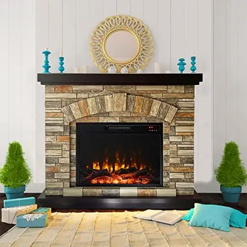 with Mantel, Tall Fire Place Heater Freestanding with Remote Control Timer LED Flame for Living Room Bedroom
with Mantel, Tall Fire Place Heater Freestanding with Remote Control Timer LED Flame for Living Room Bedroom