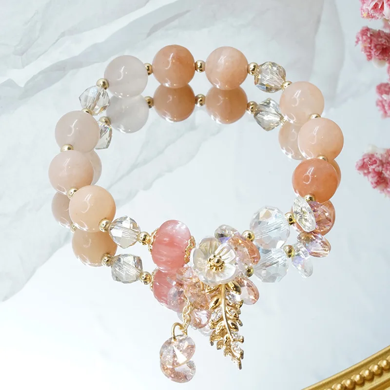 2022 New Candy Color Stone Bracelet Flower Leaf Pendant Crystal Bracelet Spring/Summer Travel Holiday Style Student Armband
2022 New Candy Color Stone Bracelet Flower Leaf Pendant Crystal Bracelet Spring/Summer Travel Holiday Style Student Armband