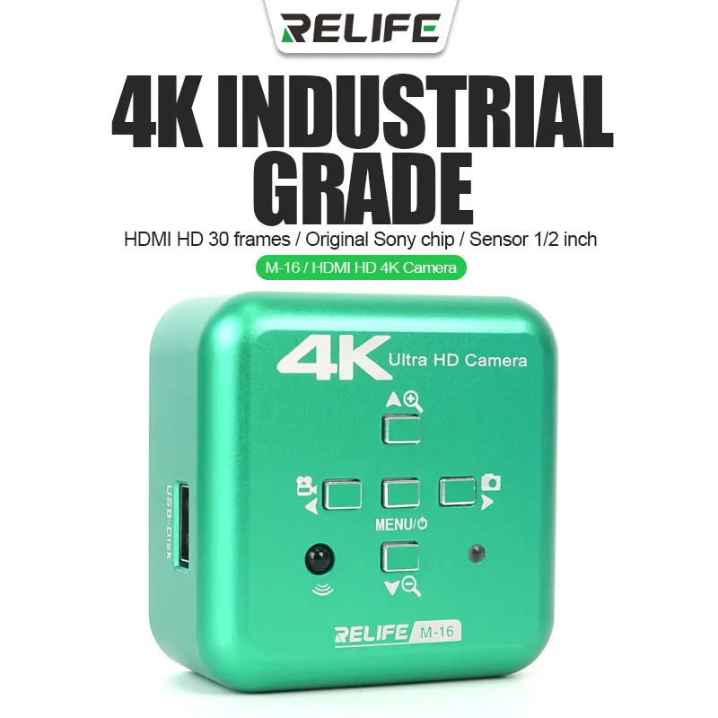 Цифровой микроскоп RELIFE, электронная камера HDMI HD 4K, камера промышленного класса, чип Sony 30 кадров в секунду, поддержка фото/видео/Udisk Storage
Цифровой микроскоп RELIFE, электронная камера HDMI HD 4K, камера промышленного класса, чип Sony 30 кадров в секунду, поддержка фото/видео/Udisk Storage
