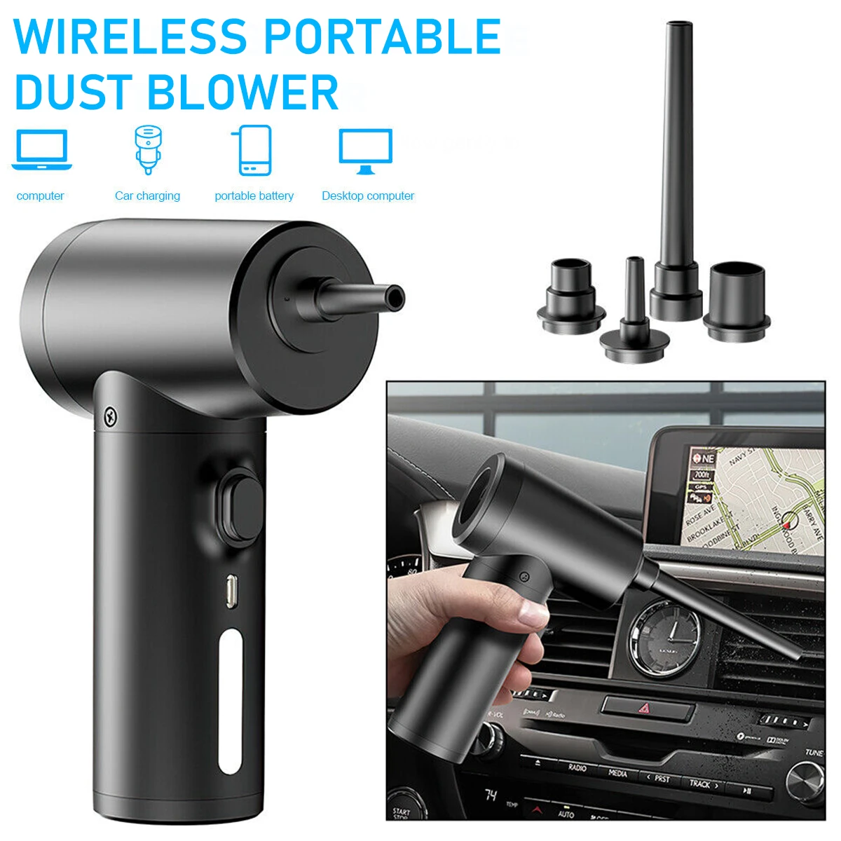 NewCordless Air Duster Powerful 50000 RPM Air Blower 6000mAh Rechargeable Dust Blower Portable Mini Vacuum Cleaner Reusable
NewCordless Air Duster Powerful 50000 RPM Air Blower 6000mAh Rechargeable Dust Blower Portable Mini Vacuum Cleaner Reusable