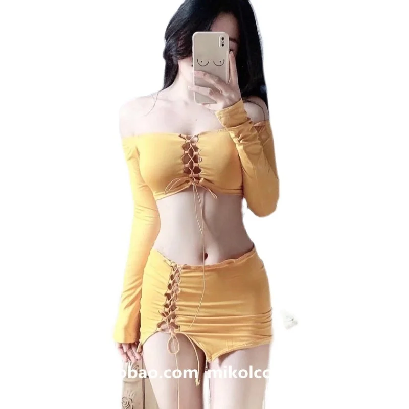 TVVOVVIN Bandage Lace Up Long Sleeve Top T Shirt+high Waist Mini Skirt Suit Women Boho Hot Sexy Korean Women Two Piece Set 55SG
TVVOVVIN Bandage Lace Up Long Sleeve Top T Shirt+high Waist Mini Skirt Suit Women Boho Hot Sexy Korean Women Two Piece Set 55SG
