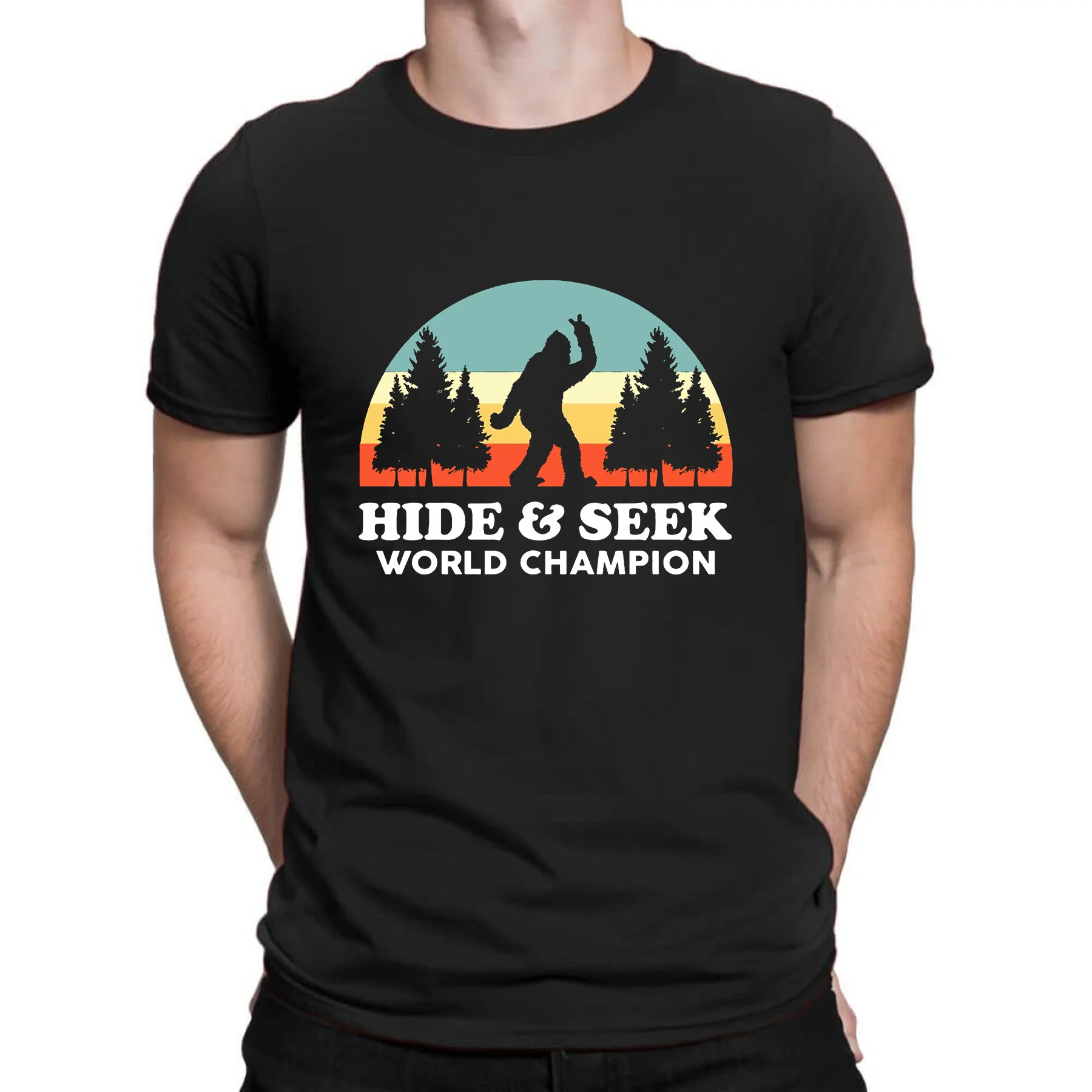 Amazing Tees Male T Shirt Casual Retro Bigfoot Hide Seek World Champion Essential T-shirt Men T-shirts Graphic Streetwear S-3XL
Amazing Tees Male T Shirt Casual Retro Bigfoot Hide Seek World Champion Essential T-shirt Men T-shirts Graphic Streetwear S-3XL