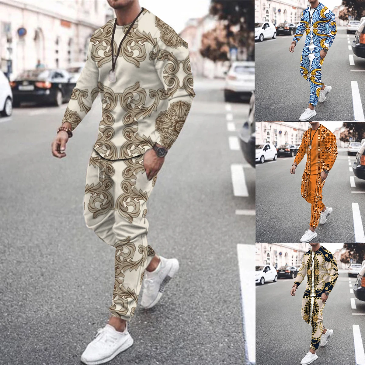 New 2022 Spring Autumn 3d Printing Men's Tracksuit Vintage Man O-neck Long-sleeved Trousers Two-piece Set Casual Street Clothing
New 2022 Spring Autumn 3d Printing Men's Tracksuit Vintage Man O-neck Long-sleeved Trousers Two-piece Set Casual Street Clothing