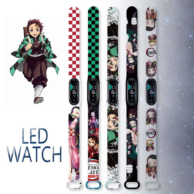 Demon Slayer Anime Figure Tanjirou Cartoon digita silica gel watch waterproof graffiti pattern LED Children's watch toy gifts
Demon Slayer Anime Figure Tanjirou Cartoon digita silica gel watch waterproof graffiti pattern LED Children's watch toy gifts