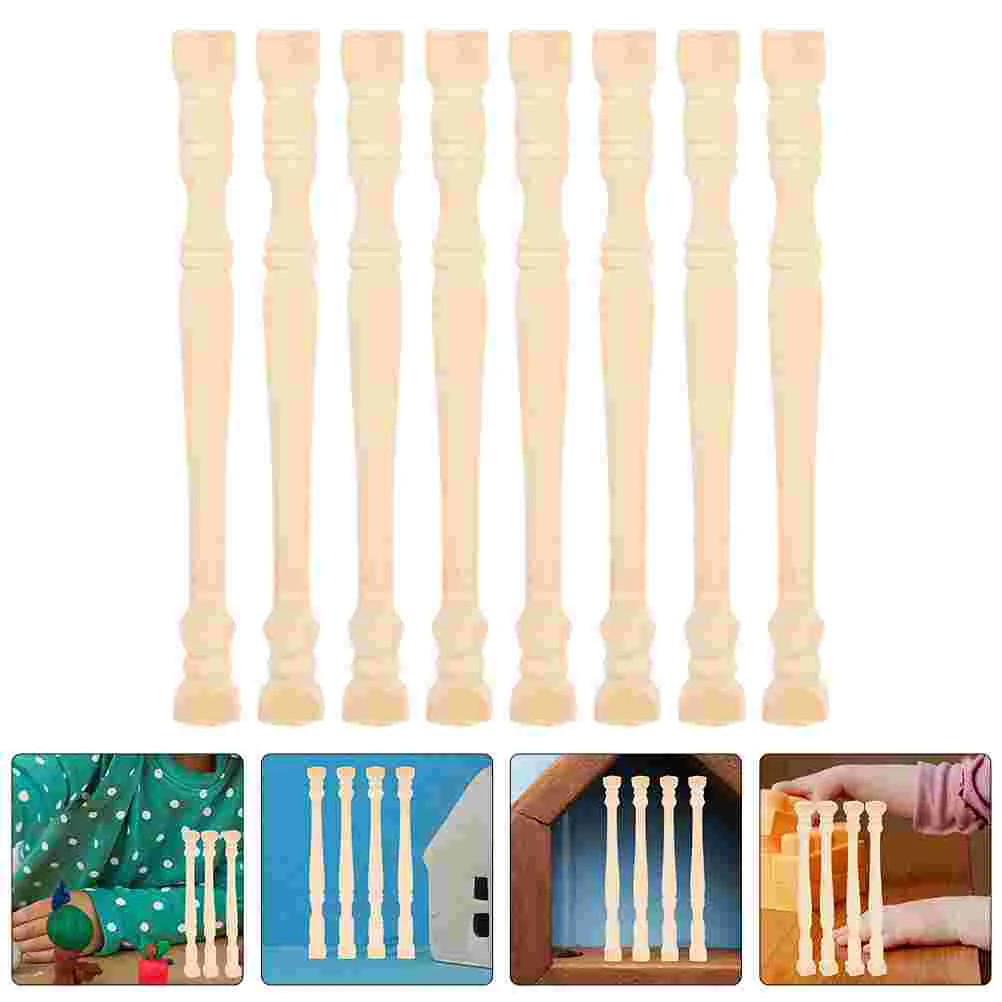 8 Pcs Miniature House Roman Pillars Wood Column Wooden Model Accessories Microlandscape Scene
8 Pcs Miniature House Roman Pillars Wood Column Wooden Model Accessories Microlandscape Scene