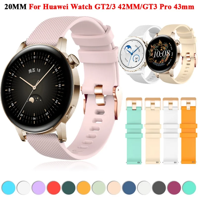 20mm Replacement Silicone Straps Band For Huawei Watch GT3 GT 3 Pro 43mm GT2 42mm Smart Watch Honor Magic2 42mm Wristband Correa
20mm Replacement Silicone Straps Band For Huawei Watch GT3 GT 3 Pro 43mm GT2 42mm Smart Watch Honor Magic2 42mm Wristband Correa