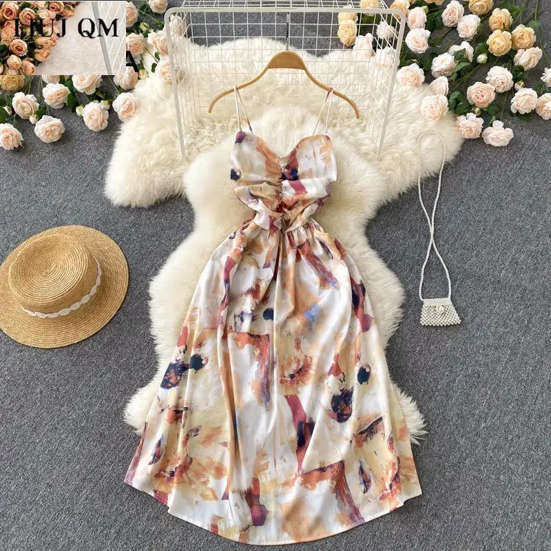 Fashion Designer Party Print Spaghetti Strap Dress Women Summer Sleeveless High Waist Elegant Vestidos Party Strapless Dresses
Fashion Designer Party Print Spaghetti Strap Dress Women Summer Sleeveless High Waist Elegant Vestidos Party Strapless Dresses