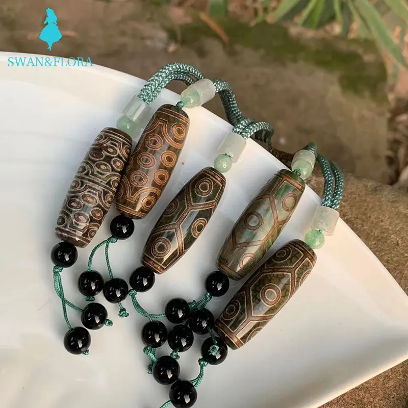 Natural Tibetan Dzi Pendant Necklace jewelry Agate Healing Stone 
Natural Tibetan Dzi Pendant Necklace jewelry Agate Healing Stone