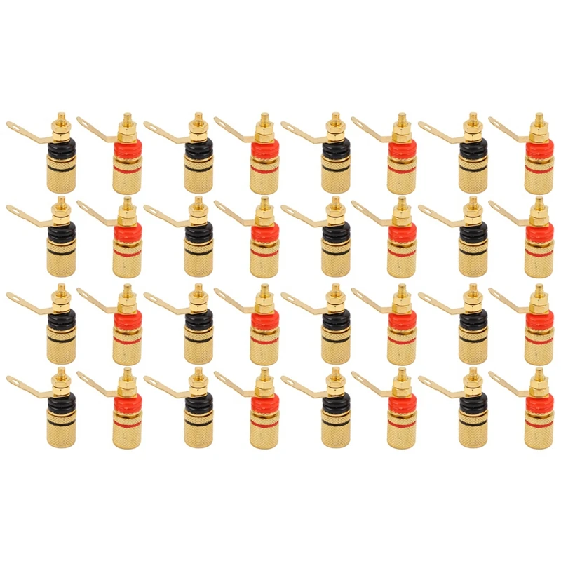 16Pcs Gold Plated Amplifier Speaker Binding Post 4Mm Banana Plug Jack Connector
16Pcs Gold Plated Amplifier Speaker Binding Post 4Mm Banana Plug Jack Connector