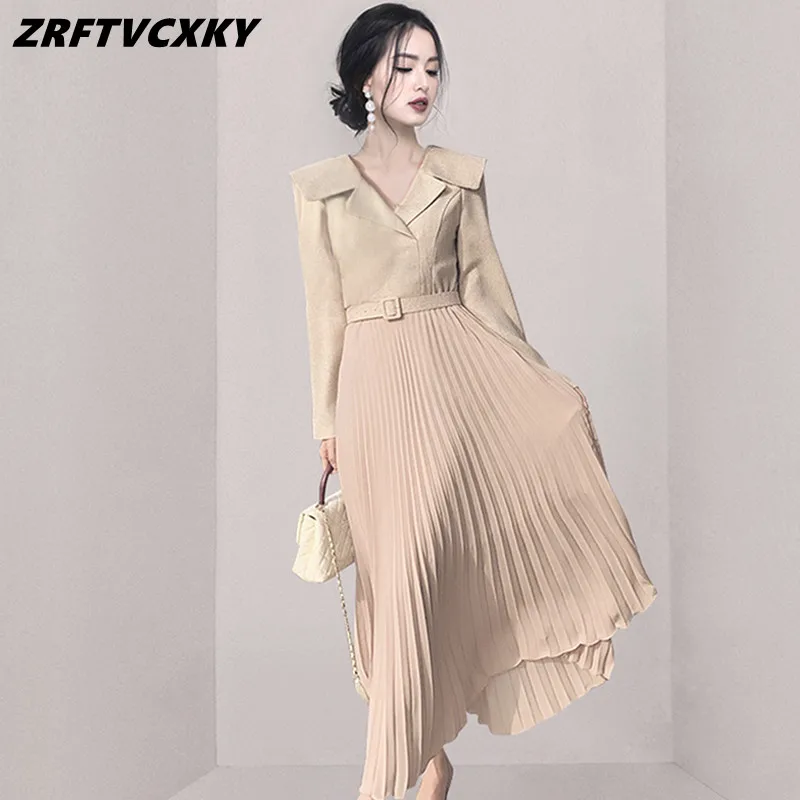 Женское плиссированное платье-трапеция, винтажное Деловое платье с длинным рукавом, повседневвечерние и праздничное платье, весна
Женское плиссированное платье-трапеция, винтажное Деловое платье с длинным рукавом, повседневвечерние и праздничное платье, весна