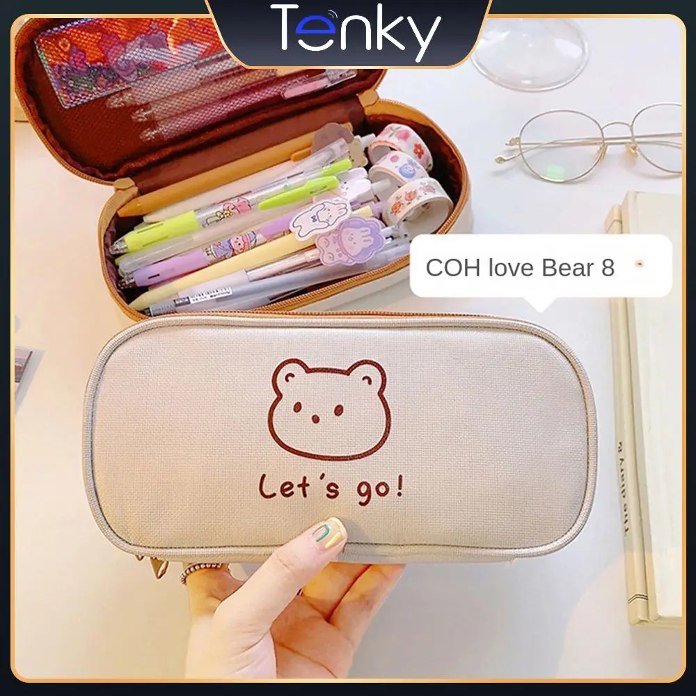 Simple And Generous Design Stationery Bag 68g Cartoon Bear Pen Case Cute Shape Boy Girl Large Capacity Stationery Gift
Simple And Generous Design Stationery Bag 68g Cartoon Bear Pen Case Cute Shape Boy Girl Large Capacity Stationery Gift