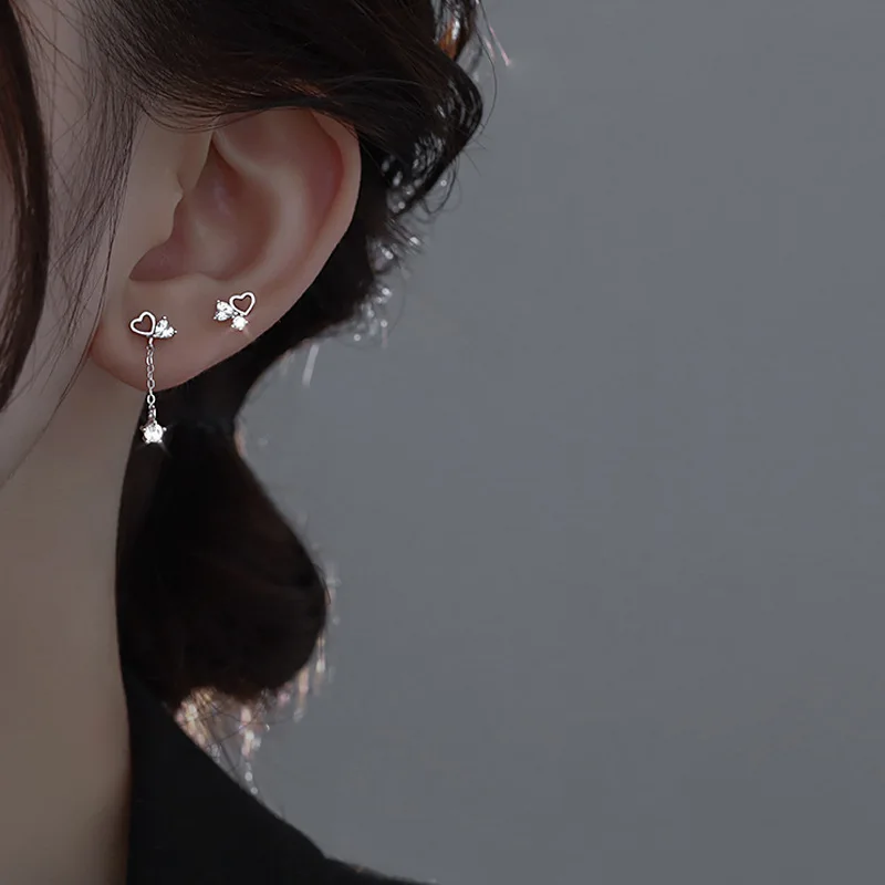 Hollow Asymmetry Sparkling Zirconia Heart Chain Tassel Earring For Women Girl Sweet Fairy Jewelry Gift
Hollow Asymmetry Sparkling Zirconia Heart Chain Tassel Earring For Women Girl Sweet Fairy Jewelry Gift