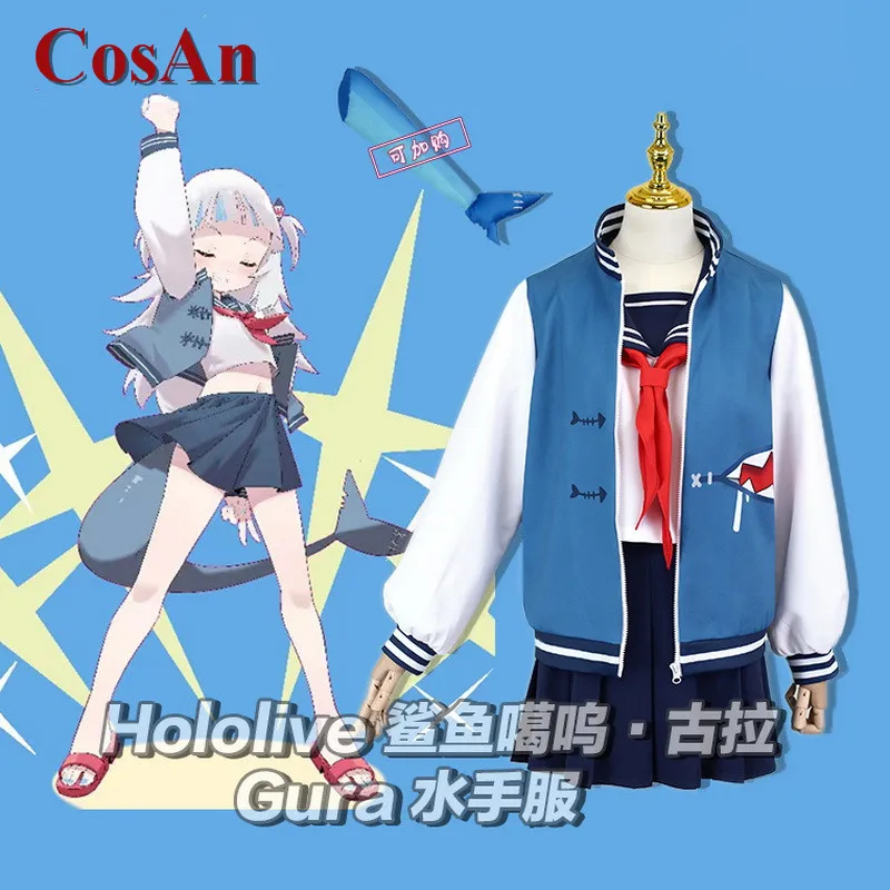 Косплей Костюм из аниме Vtuber Hololive Gawr Gura 3D модельная Матросская Униформа унисекс для визиток
Косплей Костюм из аниме Vtuber Hololive Gawr Gura 3D модельная Матросская Униформа унисекс для визиток